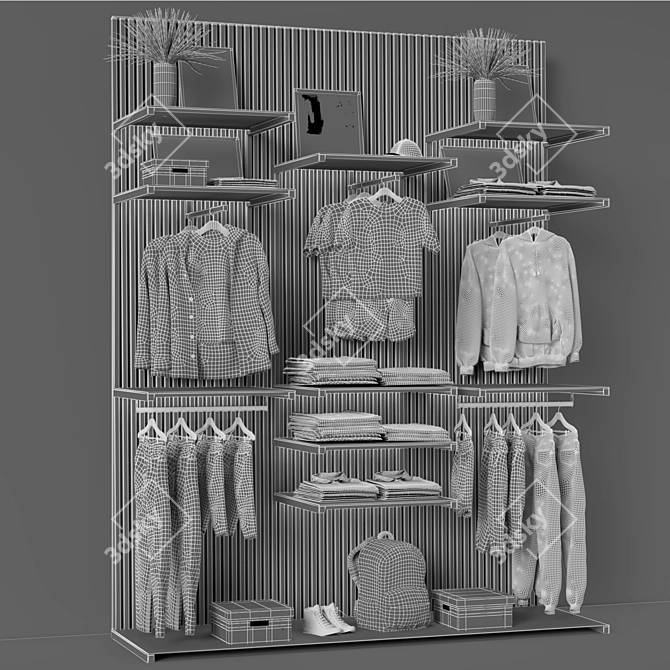 Dual Material Render Hanger Stand 3D model image 4