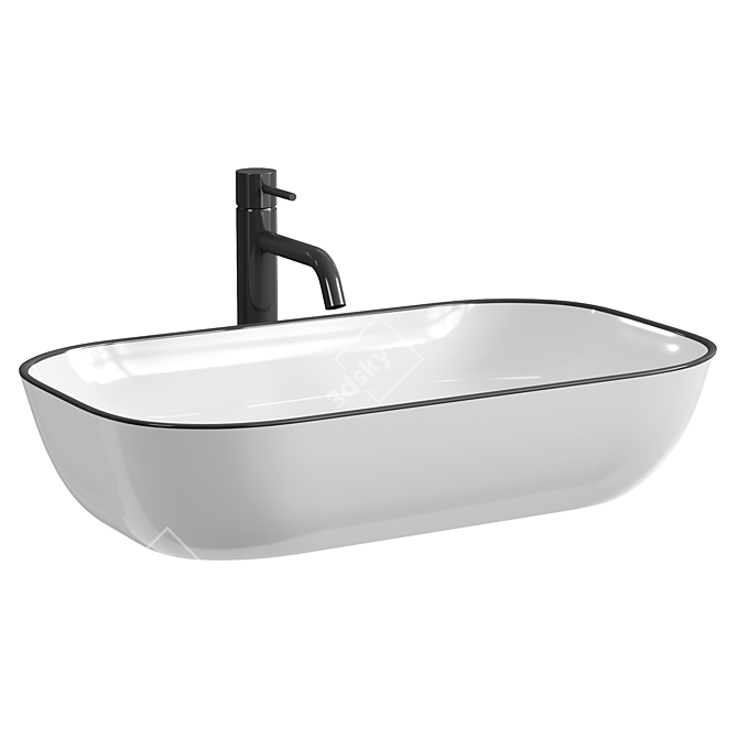 REA Jovita Countertop Washbasin - Elegant Design 3D model image 2