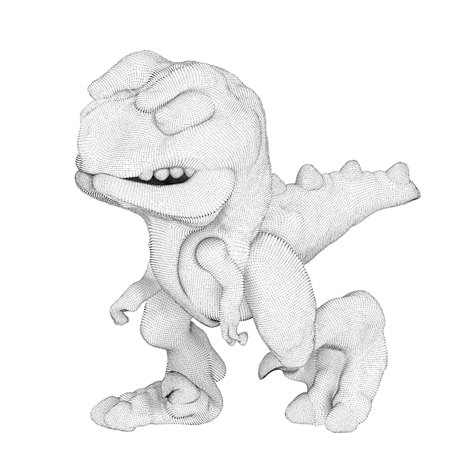 Prehistoric Dinosaur Figurine 3D model image 4