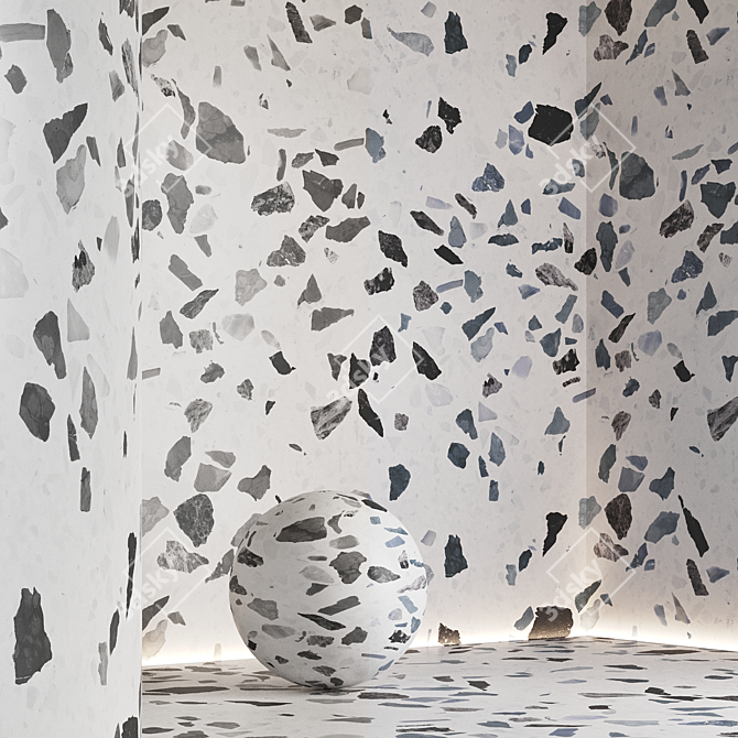 Seamless Terrazzo Marble Texture Pack 3D model image 6