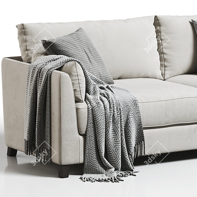 Modern Meridiani Bisse Sofa Model 3D model image 3