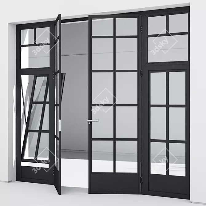 304 Aluminium Door, Corona Render 3D model image 2