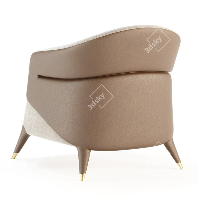 BOUVANER Modern Armchair 3D Model 3D model image 4