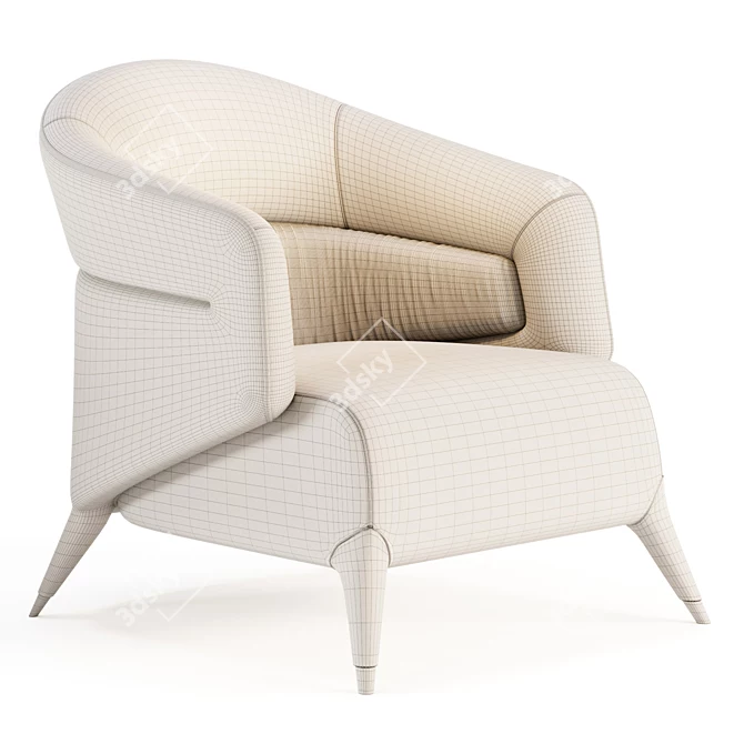 BOUVANER Modern Armchair 3D Model 3D model image 5