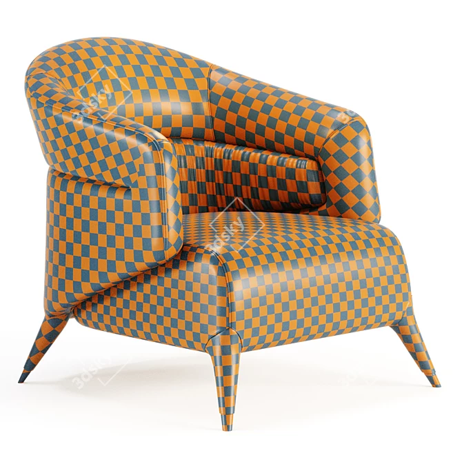 BOUVANER Modern Armchair 3D Model 3D model image 6