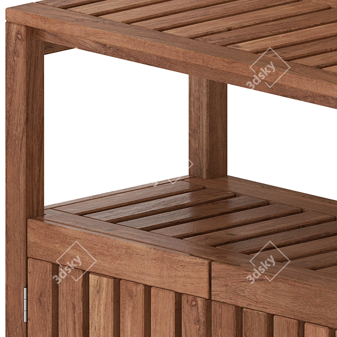 Minimalist IKEA NAMMARO Shelf Unit 3D model image 2