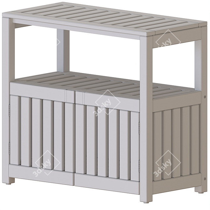 Minimalist IKEA NAMMARO Shelf Unit 3D model image 4