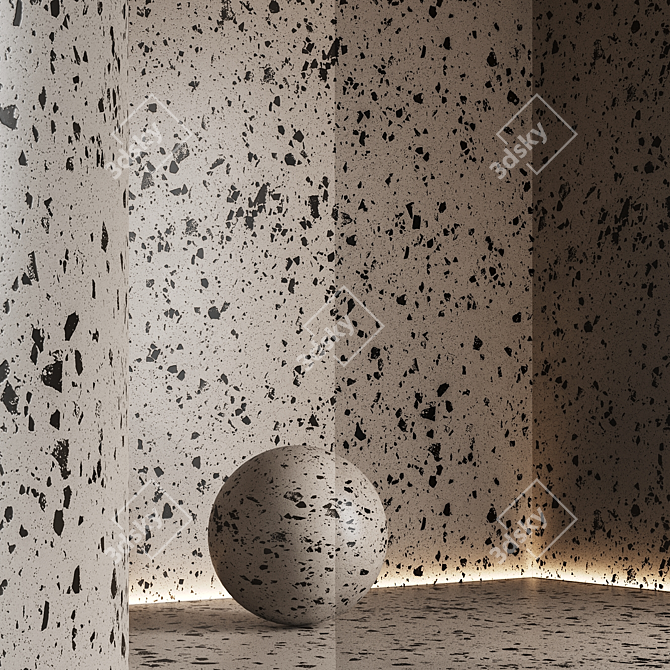 Seamless Terrazzo Marble Texture Pack 3D model image 2