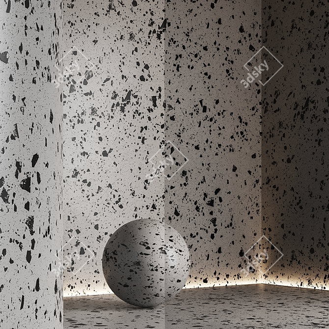 Seamless Terrazzo Marble Texture Pack 3D model image 4