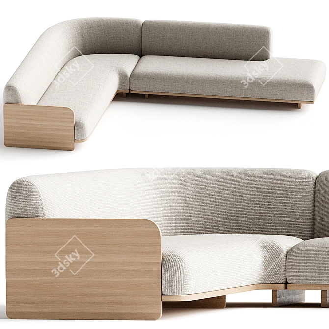 Stylish Jardan Marlo Modular Sofa 3D model image 1