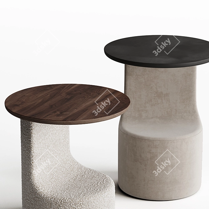 Comfortable Modern Hippo Side Table 3D model image 2