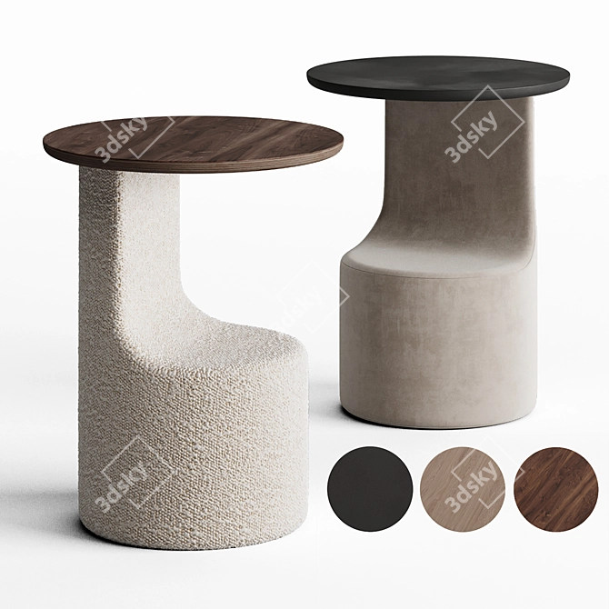 Comfortable Modern Hippo Side Table 3D model image 4