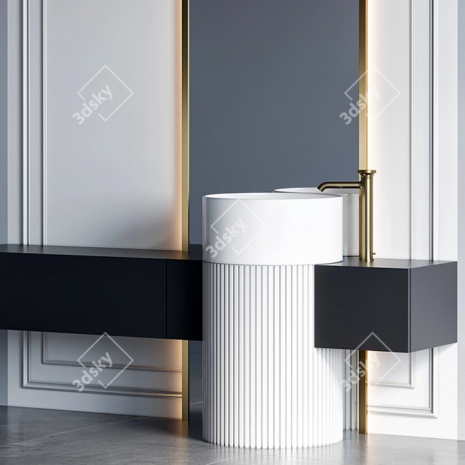 Gessi Origi Bathroom Furniture Set 3D model image 3
