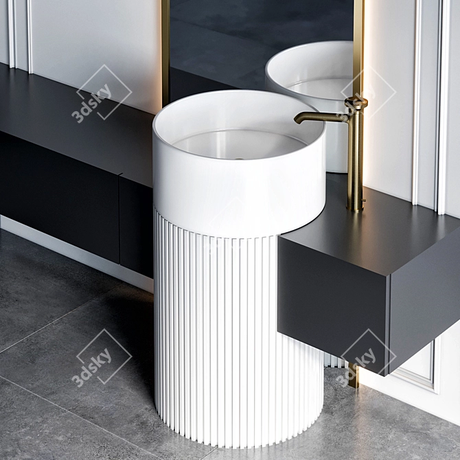 Gessi Origi Bathroom Furniture Set 3D model image 4