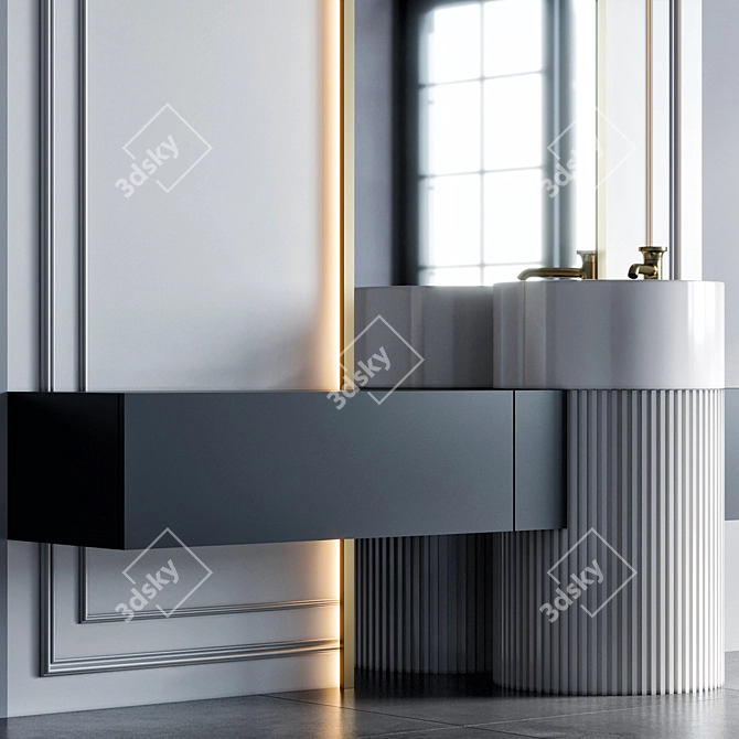 Gessi Origi Bathroom Furniture Set 3D model image 5