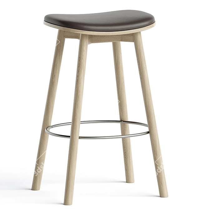 Sleek Perch: Pigeon Counter Stool 3D model image 1