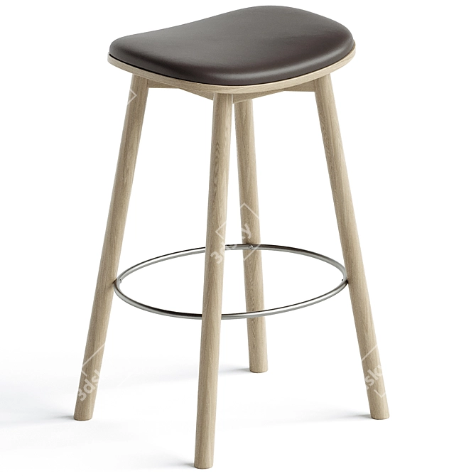 Sleek Perch: Pigeon Counter Stool 3D model image 2