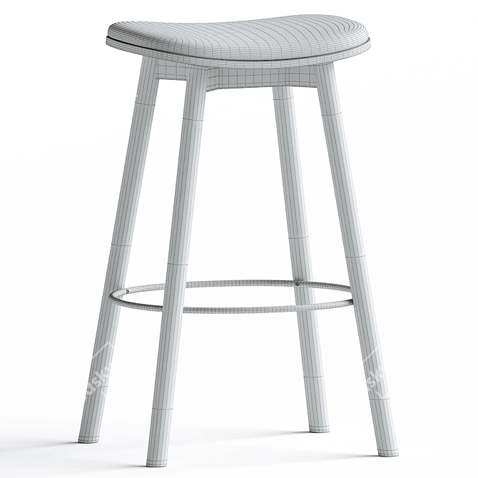 Sleek Perch: Pigeon Counter Stool 3D model image 3