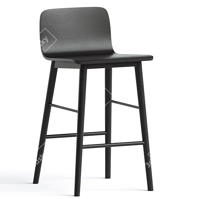 Elegant Tami Counter Stool 3D model image 1
