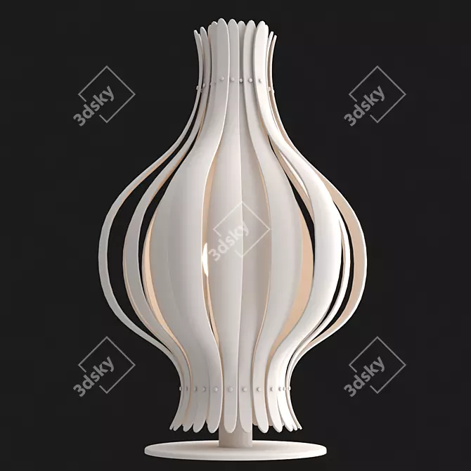 Designer Table Lamp Onion 3D model image 2