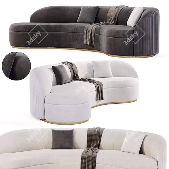 Elegant 3D Sofa Otium Model 3D model image 2
