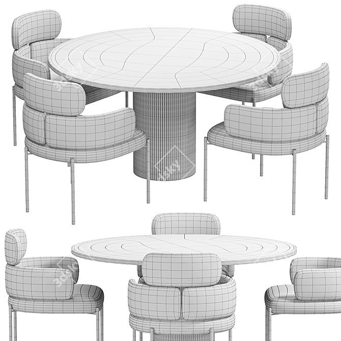 Modern 2015 Ostinato Dining Table 3D model image 3