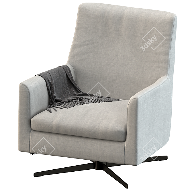 Modern Elegance Hat Armchair 3D model image 4