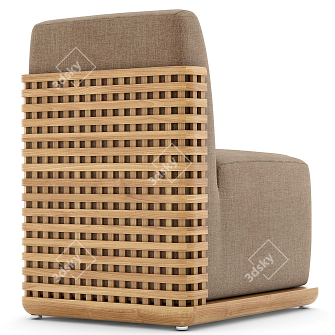 RH Trelica Rectangular Table Chair 3D model image 5