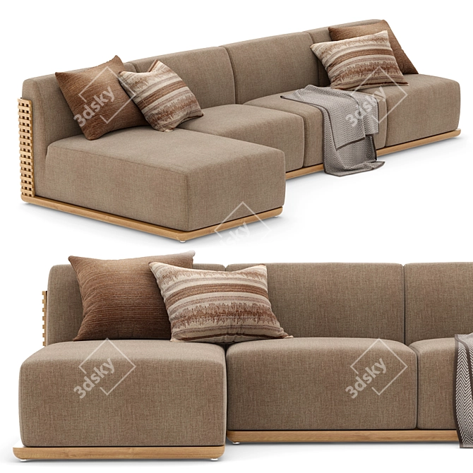  Stylish RH Trelica Modular Sofa 3D model image 1