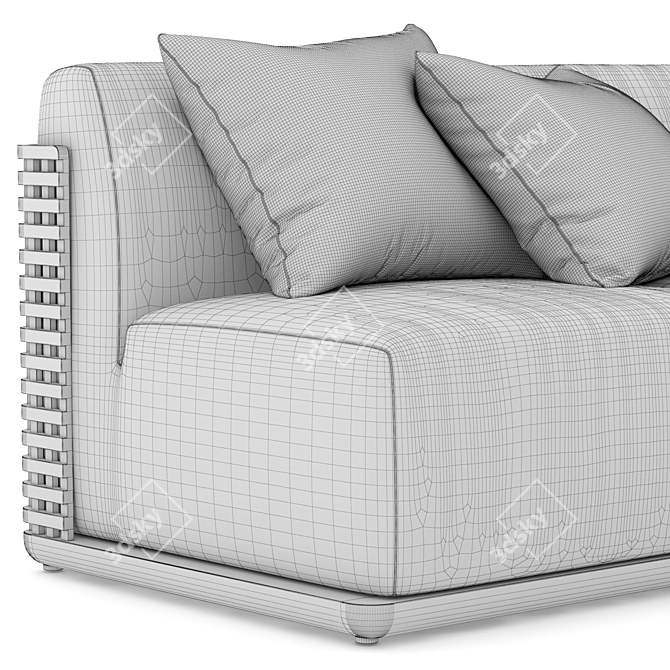 Elegant RH Trelica Sofa 3D model image 4