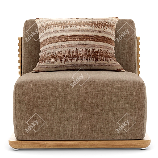 Modern Luxe Trelica Armchair 3D model image 2