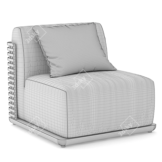 Modern Luxe Trelica Armchair 3D model image 5