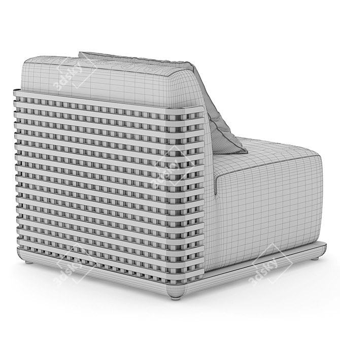 Modern Luxe Trelica Armchair 3D model image 6