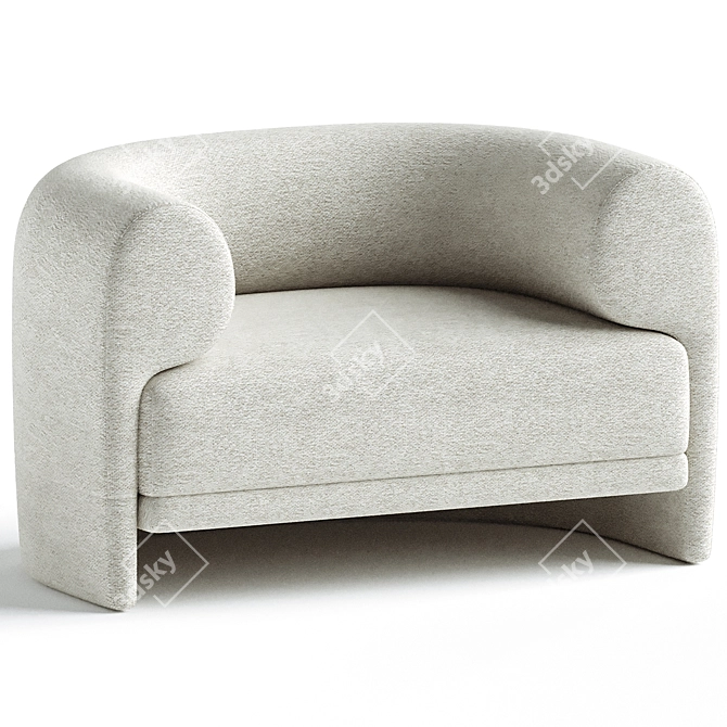 Elegant Andrea Bonini Armchair 3D model image 1
