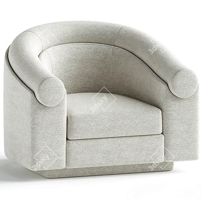 Elegant Valetta Armchair Design 3D model image 1