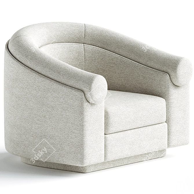 Elegant Valetta Armchair Design 3D model image 2