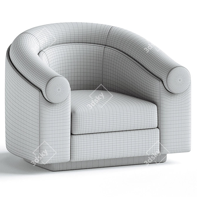 Elegant Valetta Armchair Design 3D model image 3