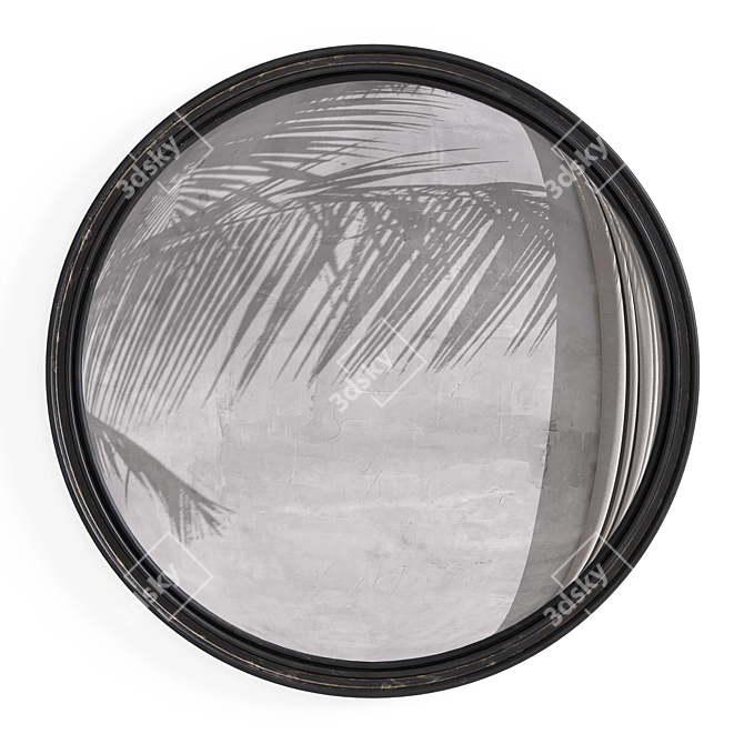 Modern Wave Metal Mirror Set 3D model image 4