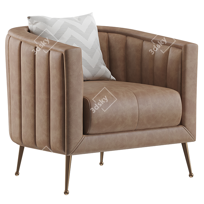 Modern Chaise Lounge Chair 2014 3D model image 3