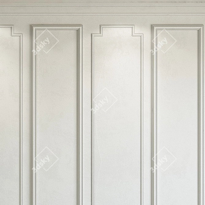 Decorative Plaster with Molding 279 3D model image 2