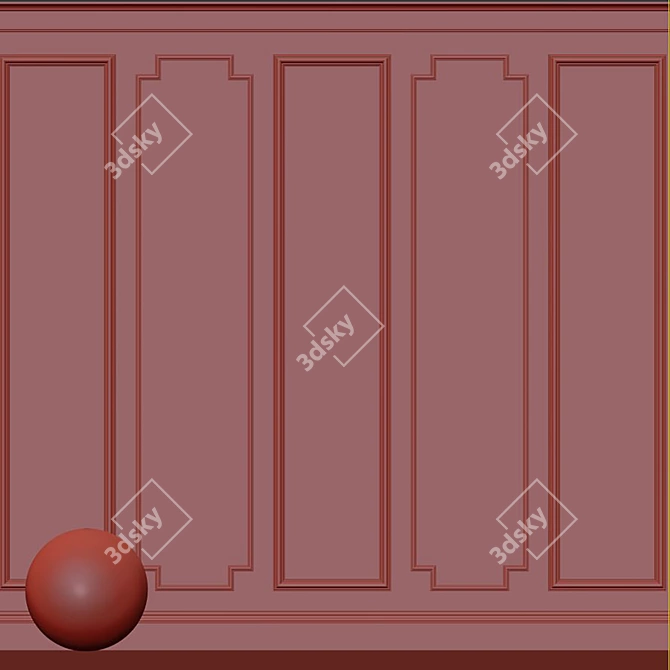 Decorative Plaster with Molding 279 3D model image 4