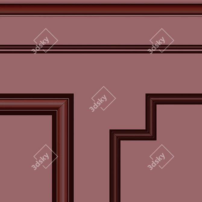 Decorative Plaster with Molding 279 3D model image 5