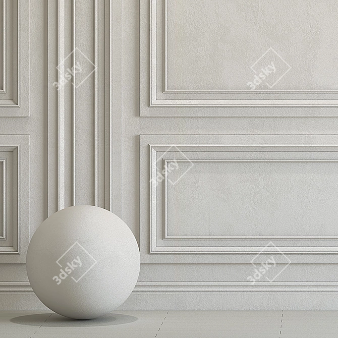 Decorative Plaster with Molding 282 3D model image 3