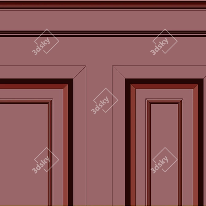 Decorative Plaster with Molding 282 3D model image 4