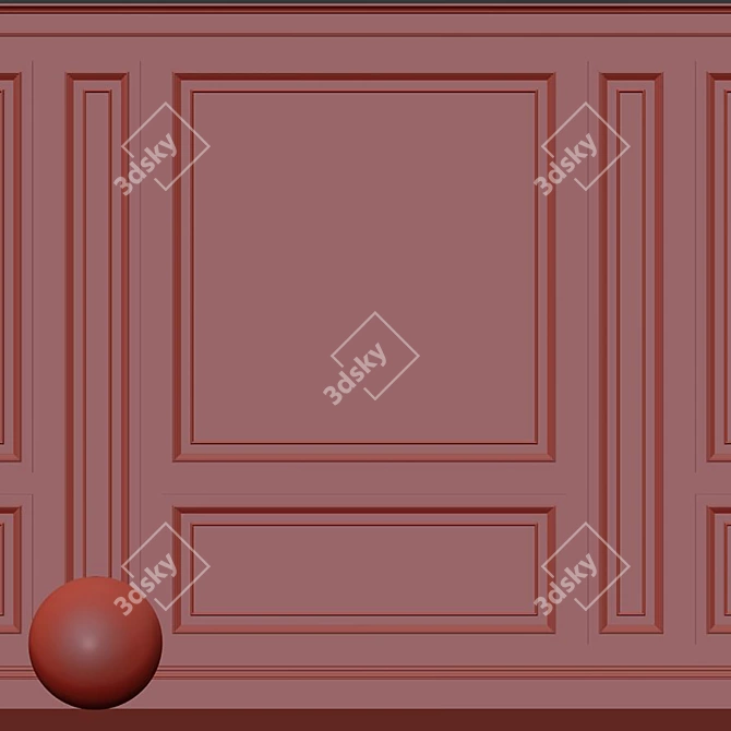 Decorative Plaster with Molding 282 3D model image 5