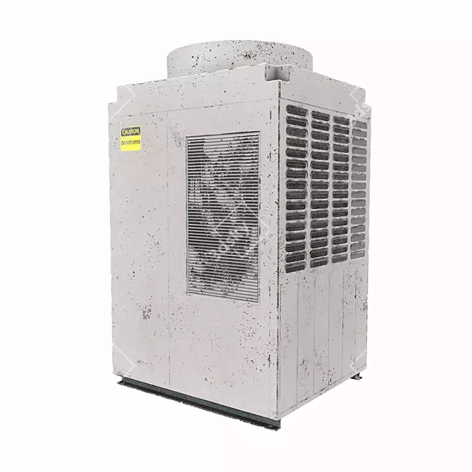 Industrial AC Unit (Low-Poly) 3D model image 2