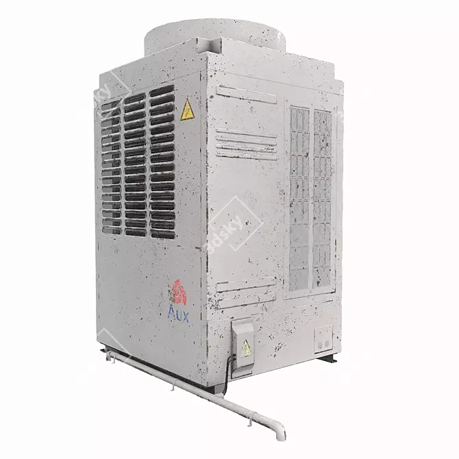 Industrial AC Unit (Low-Poly) 3D model image 3