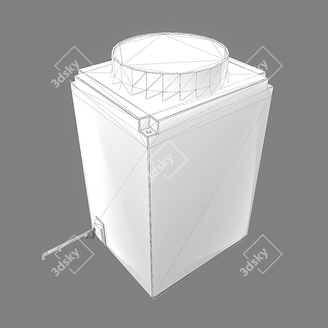 Industrial AC Unit (Low-Poly) 3D model image 6