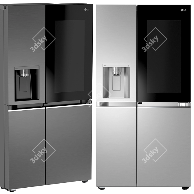 Premium LG Refrigerator Bundle - Trio 3D model image 1