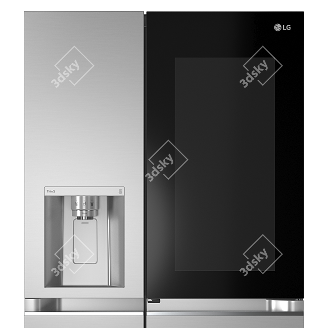 Premium LG Refrigerator Bundle - Trio 3D model image 2